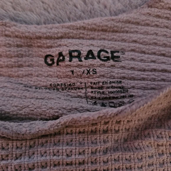 Garage Women's Gray Ruffle Top - Picture 2 of 3